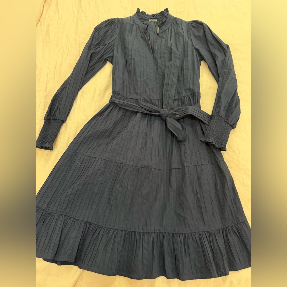 Elie Tahari Navy Long-Sleeve Dress